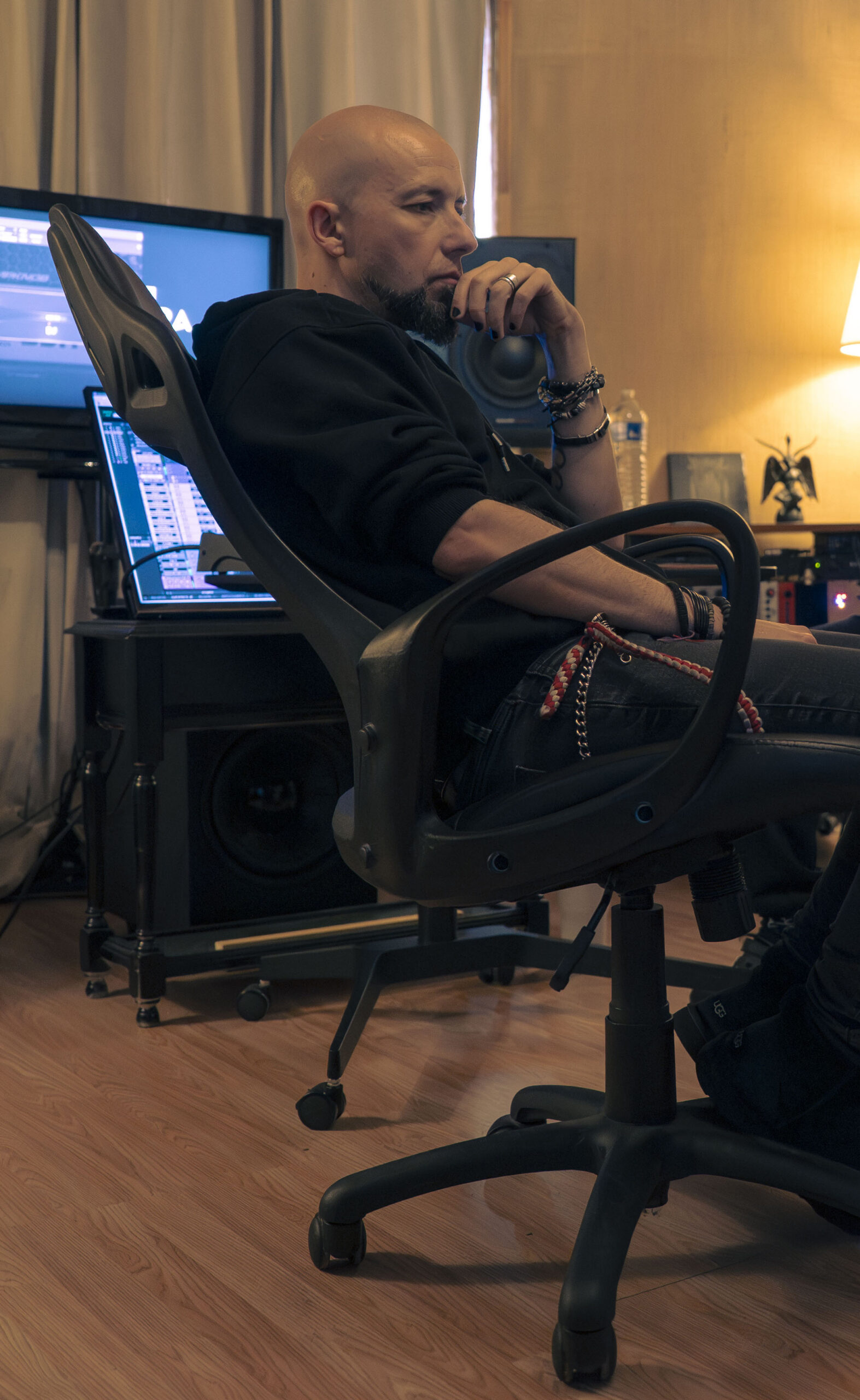 Niko HK mixing engineer at Vamacara Studio control room